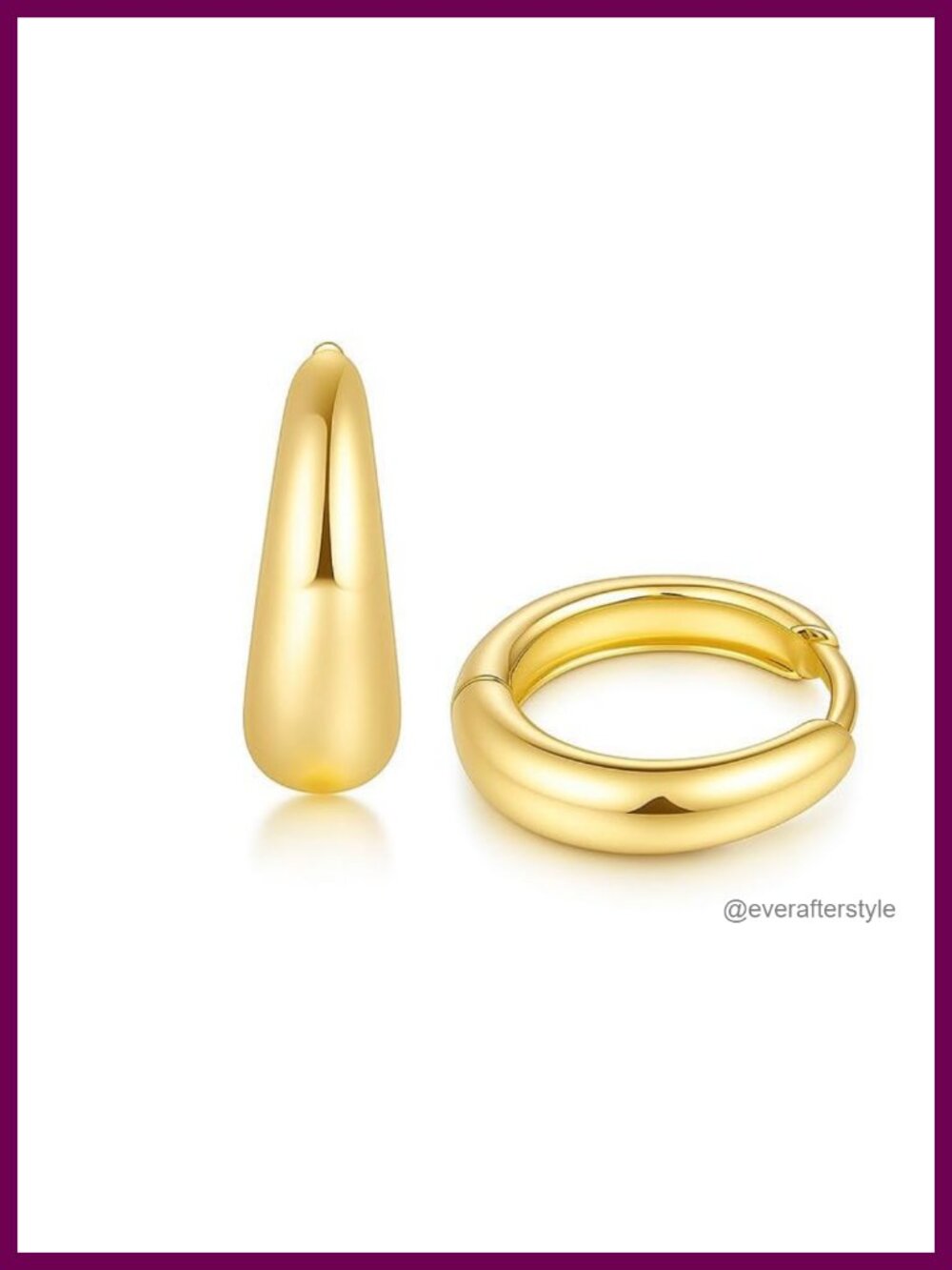 14K Gold Plated Hoop Earrings for Women Lightweight Hypoallergenic